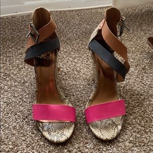 Snakeskin Wedge Sandals